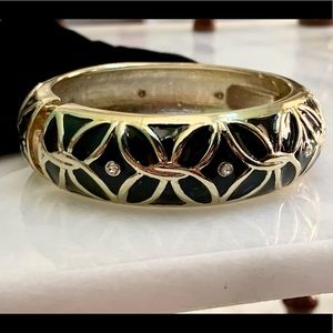 Vintage Black & Gold Cuff Bracelet